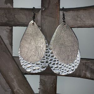 Faux leather earrings